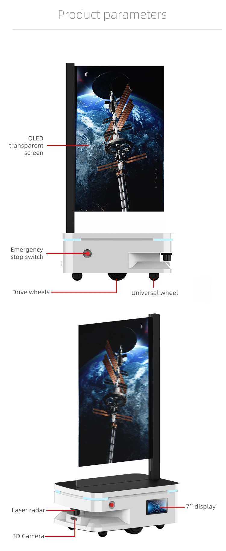 OLED Advertising Robot  G300