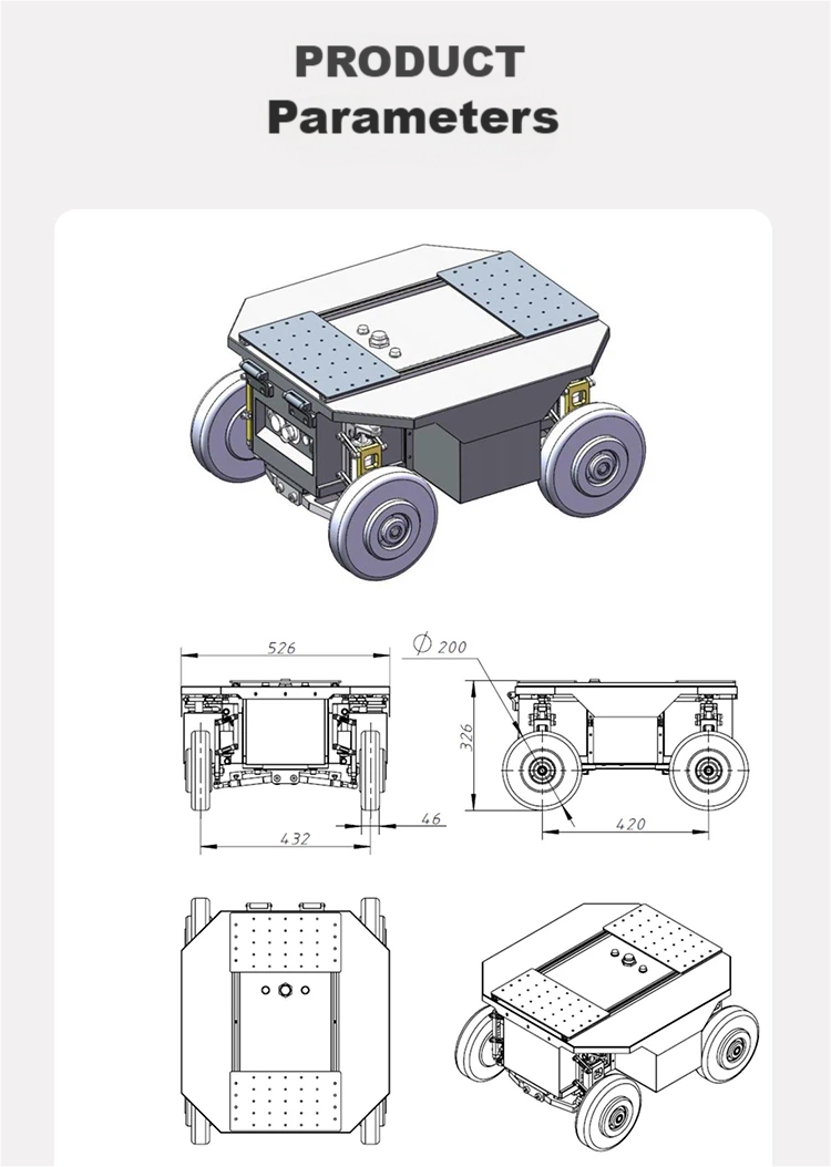 Outdoor Four-Wheel Drive Mobile Chassis  LZ500