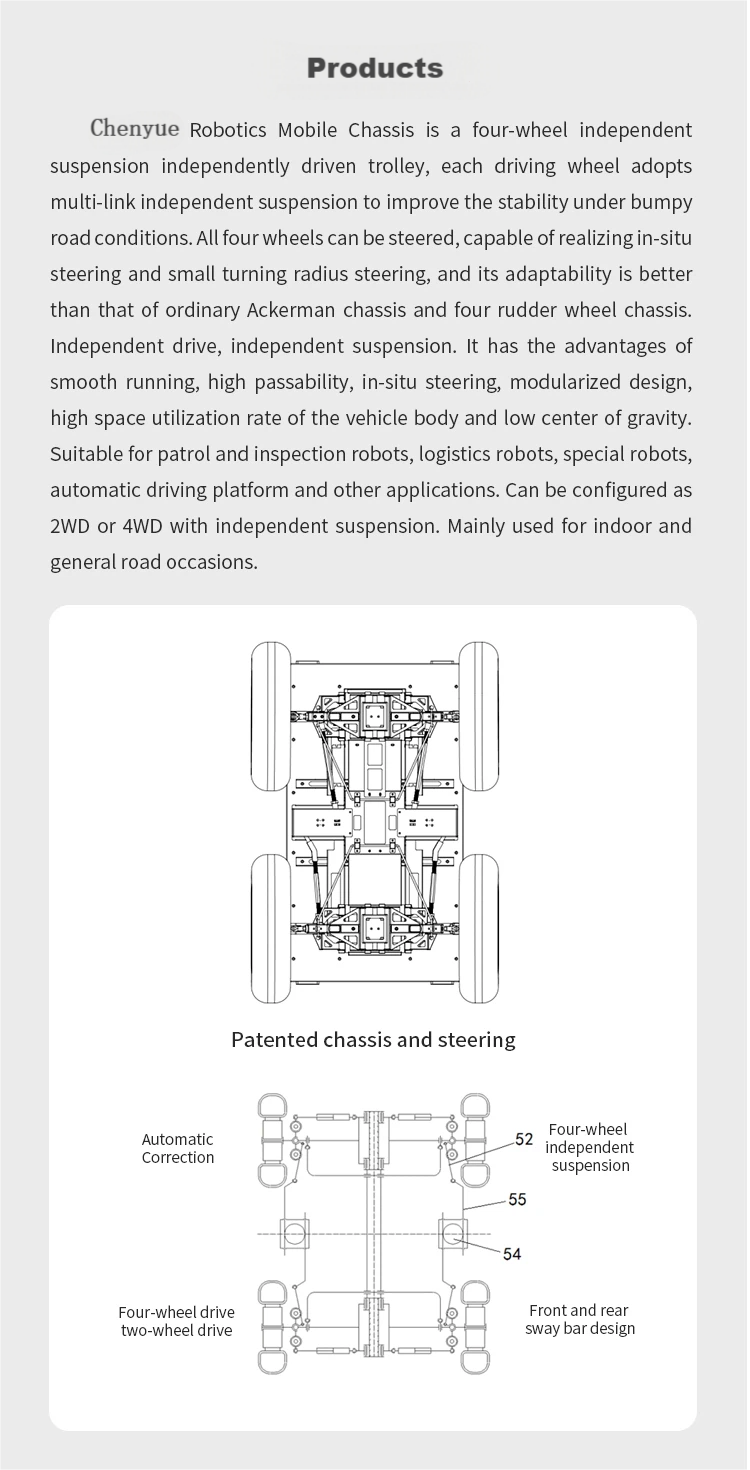 Outdoor Four-Wheel Drive Mobile Chassis  LZ500