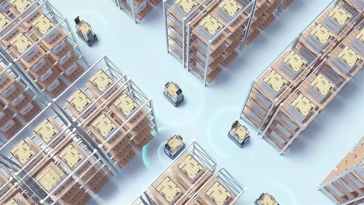 AMR robots improving warehouse throughput